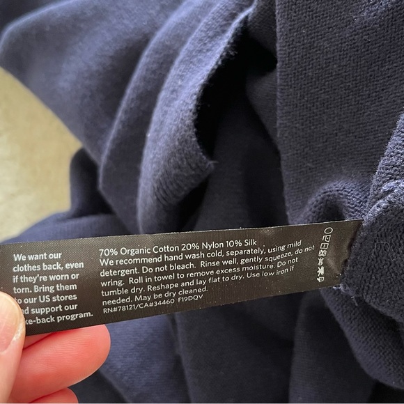 EILEEN FISHER ORGANIC COTTON BLEND V NECK TOP SIZE MEDIUM MINIMALIST CHIC - Picture 4 of 6